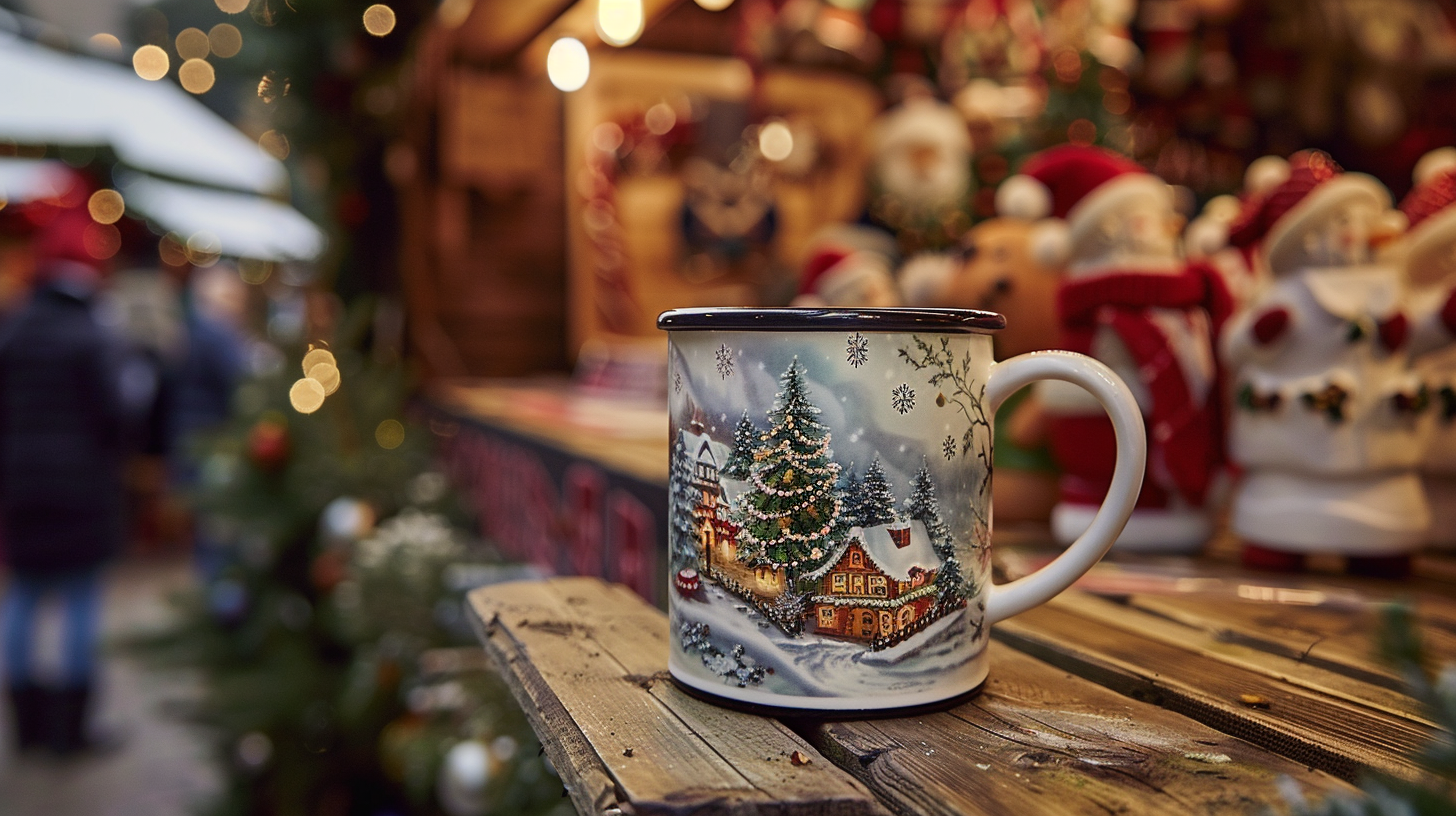 Erfolgsrezept auf dem Weihnachtsmarkt: bedruckte Becher und Tassen 