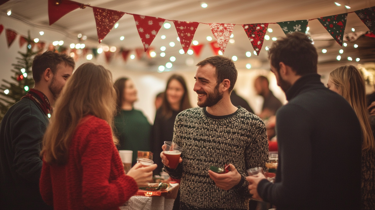 Machen jede Weihnachtsfeier in der Firma festlicher: bedruckte Partyartikel 