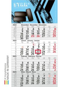 Express Wandkalender Budget 4 günstig bedrucken