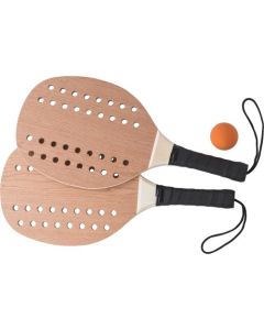 Tennisset aus Rosenholz Sergio