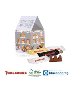 3D Präsent Weihnachtshaus Toblerone Mini (ab 100 Stück)