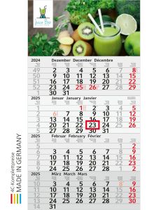 Recycling Wandkalender günstig bedrucken als Budget 4 Monatskalender
