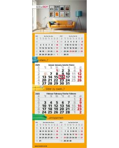 Wandkalender Multi 6 als 6-Monats-Werbekalender bedrucken für Firmenwerbung