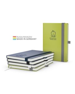 Organic-Book green+blue A5, inkl. Blindprägung (ab 10 Stück)